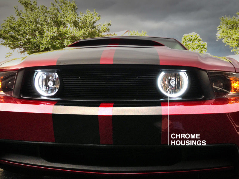 Raxiom 05-12 Ford Mustang GT LED Halo Fog Lights (Chrome)