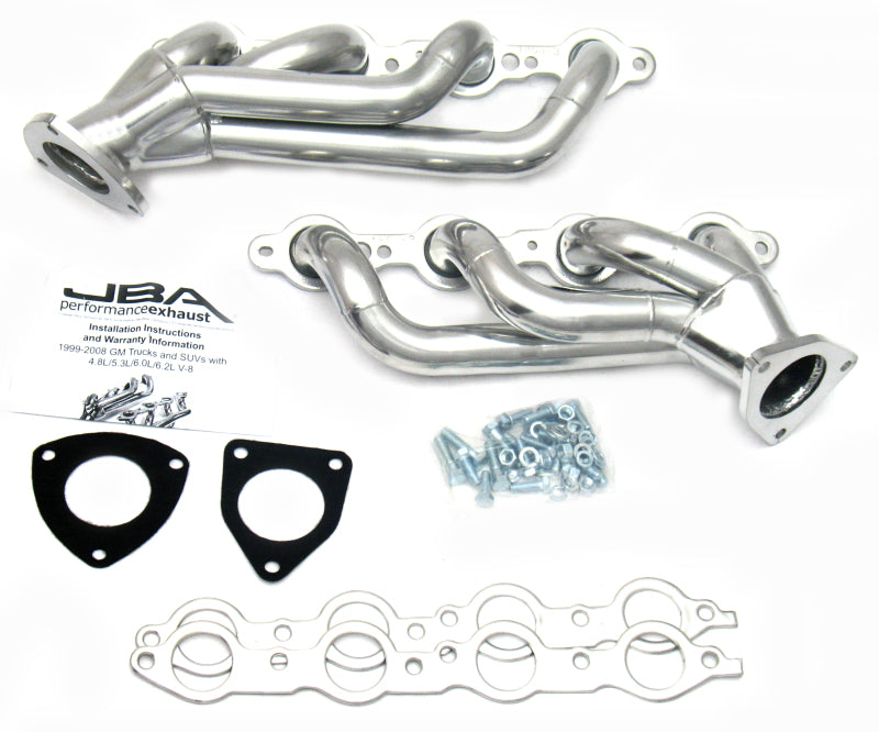 JBA 03-06 GM Truck 6.0L LS w/o EGR 1-5/8in Primary Silver Ctd Cat4Ward Header