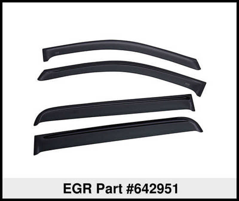 EGR 2019 Dodge Ram 1500 Crew Cab Tape-On Window Visors Set of 4 - Dark Smoke