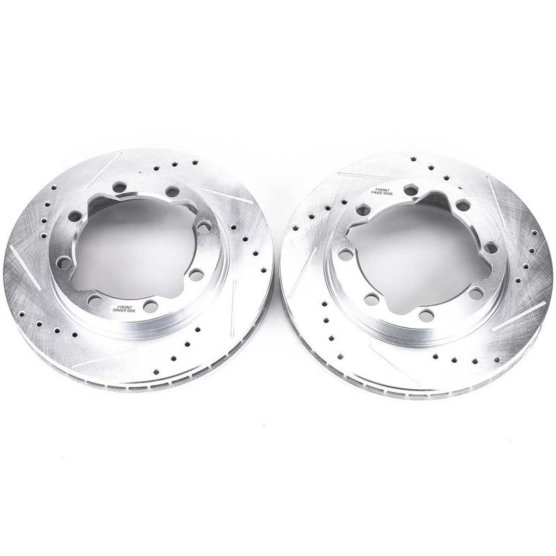 Power Stop 90-00 Chevrolet K3500 Front Evolution Drilled & Slotted Rotors - Pair