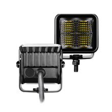 Load image into Gallery viewer, Go Rhino Xplor Blackout Series Cube LED Flood Light Kit (Surface/Threaded Stud Mnt) 2x2 - Blk (Pair)