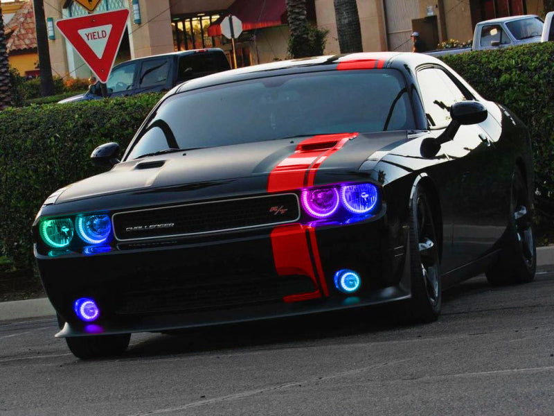 Oracle Dodge Challenger 08-14 LED Waterproof Halo Kit - ColorSHIFT w/ Simple Controller SEE WARRANTY