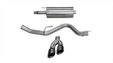 Corsa 2015-2020 Ford F-150 5.0L V8 (Super Crew Cab) Black Sport Single Side Dual 4in Tips CB Exhaust