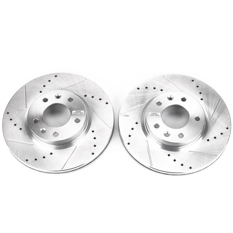 Power Stop 06-12 Ford Fusion Front Evolution Drilled & Slotted Rotors - Pair