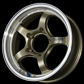Advan RG-D2 15x5.5 / +45 Offset / 4x100 / 63mm Bore / Machining and Champagne Gold