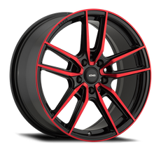 Load image into Gallery viewer, Konig Myth 17x8 5x100 ET43 Gloss Black w/ Red Tinted Clearcoat