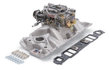 Load image into Gallery viewer, Edelbrock Manifold And Carb Kit Performer Eps Small Block Chevrolet 1957-1986 Natural Finish