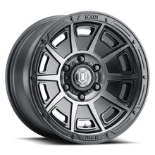 Load image into Gallery viewer, ICON Victory 17x8.5 5x5 -6mm Offset 4.5in BS Smoked Satin Black Tint Wheel