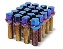 Load image into Gallery viewer, Wheel Mate Mevius Lug Bolt Set of 20 - Chrome Neon 14x1.50 27mm Cone 60 DEG TAP