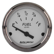 Load image into Gallery viewer, AutoMeter Gauge Fuel Level 2-1/16in. 73 Ohm(e) to 10 Ohm(f) Elec American Platinum