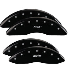 Load image into Gallery viewer, MGP 4 Caliper Covers Engraved Front &amp; Rear Hemi Black finish silver ch