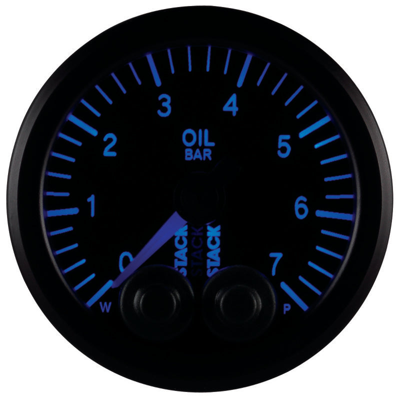 Autometer Stack 52mm 0-7 Bar M10 Male Pro-Control Oil Pressure Gauge - Black