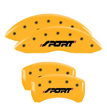 Load image into Gallery viewer, MGP 4 Caliper Covers Engraved Front &amp; Rear MGP Yellow finish black ch