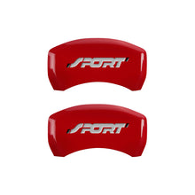 Load image into Gallery viewer, MGP 4 Caliper Covers Engraved Front &amp; Rear No bolts/Sport Red finish silver ch