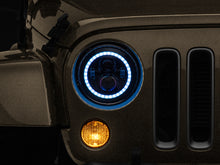 Load image into Gallery viewer, Raxiom 97-18 Jeep Wrangler TJ/JK Axial 7-Inch LED Headlights w/RGB Halo- Blk Hsng (Clear Lens)