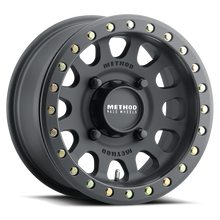 Load image into Gallery viewer, Method MR401 UTV Beadlock 15x7 +38mm Offset 6 x 139.7 BP 81.80mm CB Matte Black Wheel w/ BH-H24100