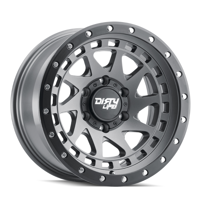 Dirty Life 9311 Enigma Pro 17x9/8x170 BP/-12mm Offset/130.8mm Hub Satin Graphite Wheel - Beadlock