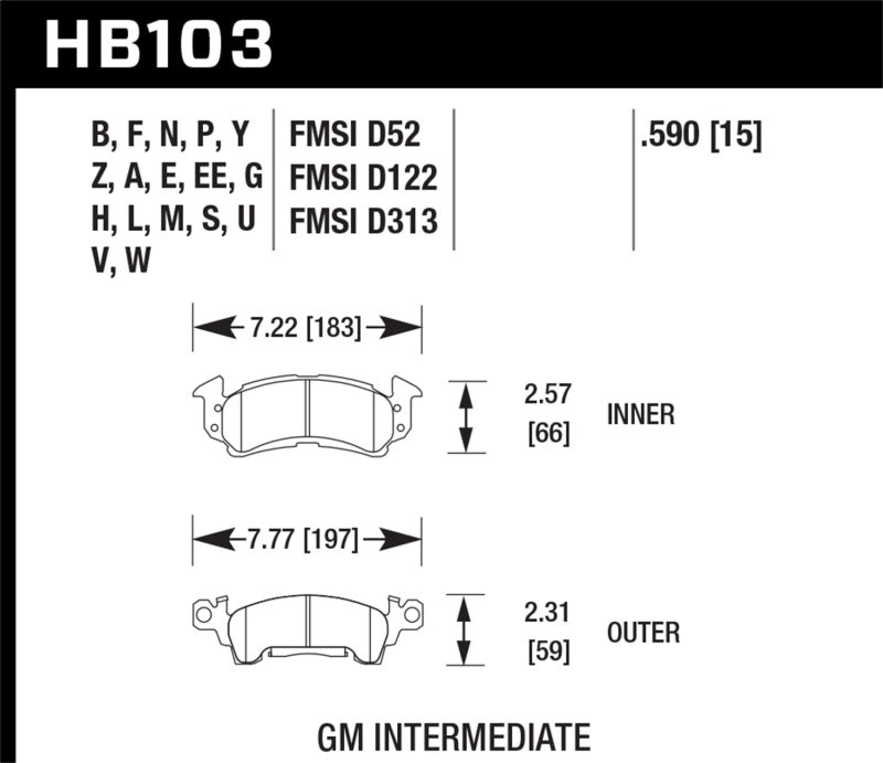 Hawk Performance Ceramic Street Brake Pads