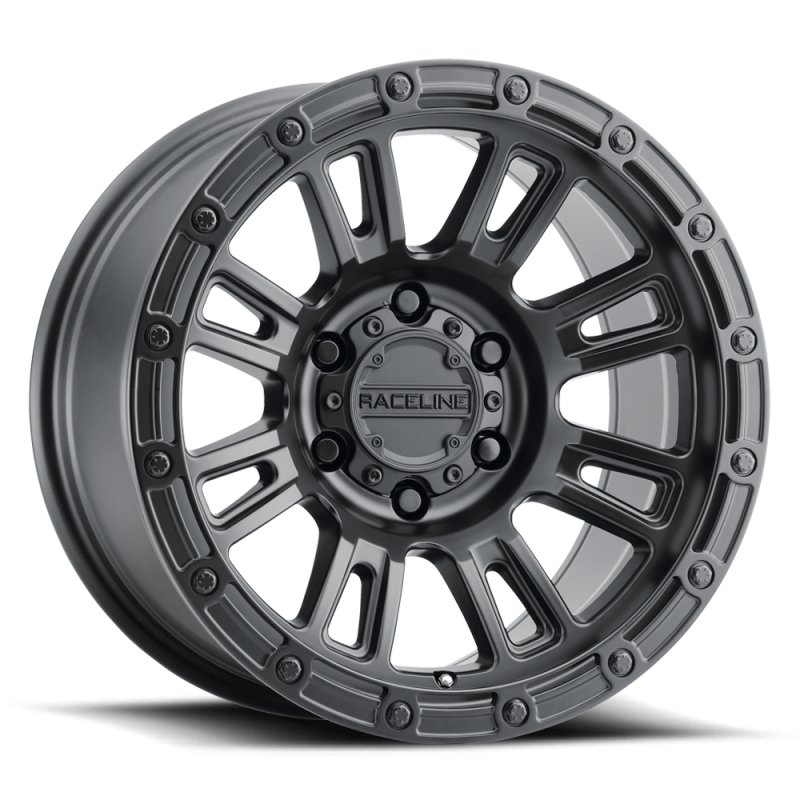 Raceline 956B Compass 18x9in / 8x180 BP / 18mm Offset / 125.2mm Bore - Satin Black Wheel