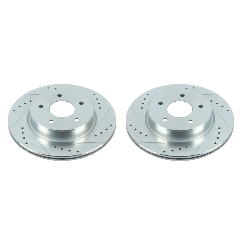 Power Stop 18-19 Nissan Leaf Rear Evolution Drilled & Slotted Rotors - Pair