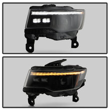 Load image into Gallery viewer, Spyder 14-21 Jeep Grand Cherokee Proj Headlights - Halogen Model Only - PRO-YD-JGC14HALSI-SBGR-BK