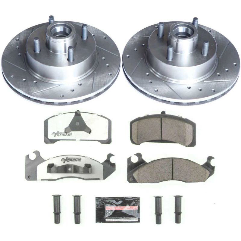 Power Stop 83-93 Ford Mustang Front Z26 Street Warrior Brake Kit