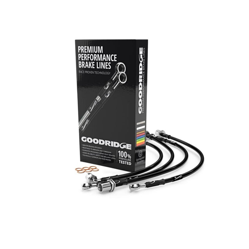 Goodridge 14-18 Subaru Forester 2.5L Stainless Steel Brake Lines - Black