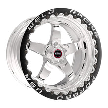 Load image into Gallery viewer, Weld S71 15x10.33 / 5x4.75 BP / 6.5in. BS Polished Wheel (Medium Pad) - Black Single Beadlock MT