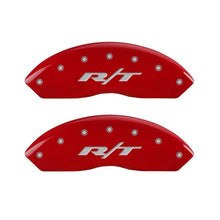 Load image into Gallery viewer, MGP 4 Caliper Covers Engraved Front &amp; Rear RT Red finish silver ch