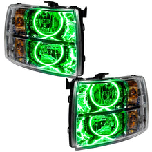 Load image into Gallery viewer, Oracle Lighting 07-13 Chevrolet Silverado Pre-Assembled LED Halo Headlights - Green