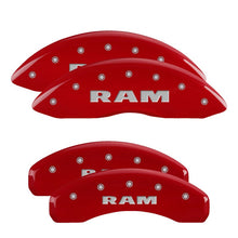 Load image into Gallery viewer, MGP 4 Caliper Covers Engraved Front &amp; Rear MGP Red finish silver ch