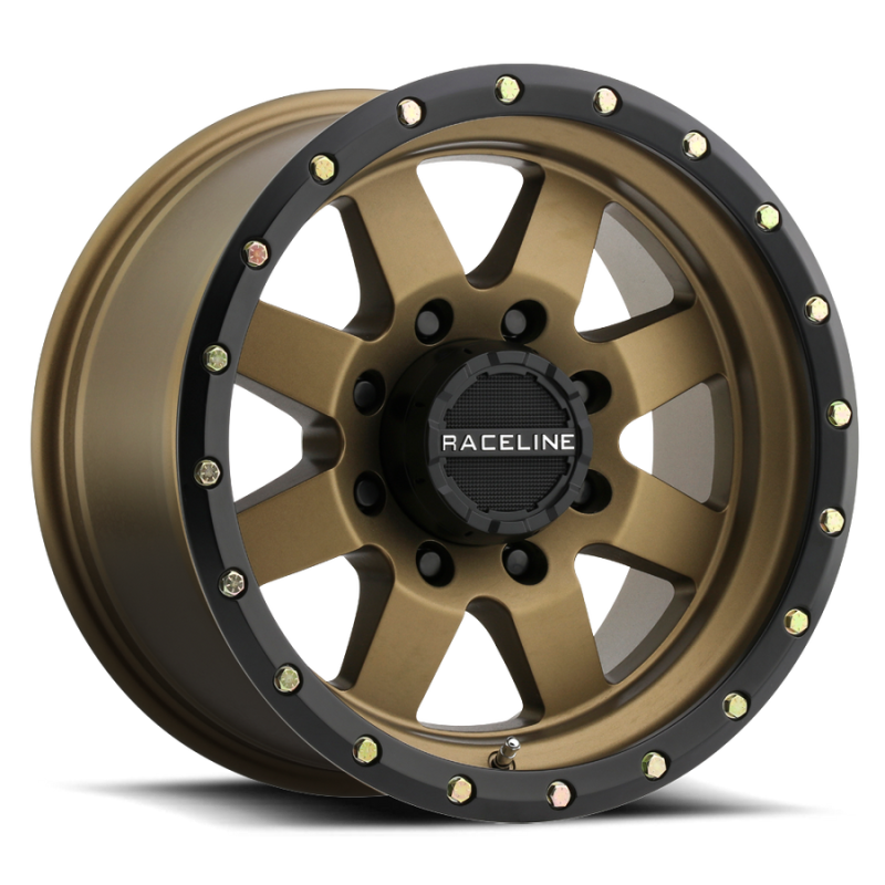 Raceline 935BZ Defender 18x9in / 5x139.7 BP / -12mm Offset / 107.95mm Bore - Bronze Wheel