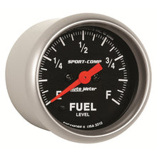 Load image into Gallery viewer, Autometer Sport Comp 52mm Full Sweep Electronic Fuel Level Programmable Empty-Full Range Gauge