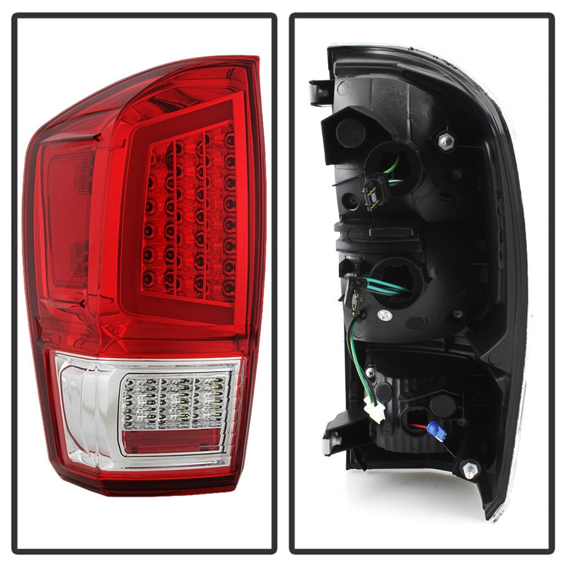 xTune 16-18 Toyota Tacoma Light Bar LED Tail Lights - Chrome (ALT-JH-TTA16-LBLED-C)