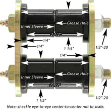 Load image into Gallery viewer, RockJock YJ Front Tow Shackles for Pro Comp Springs with Hardware