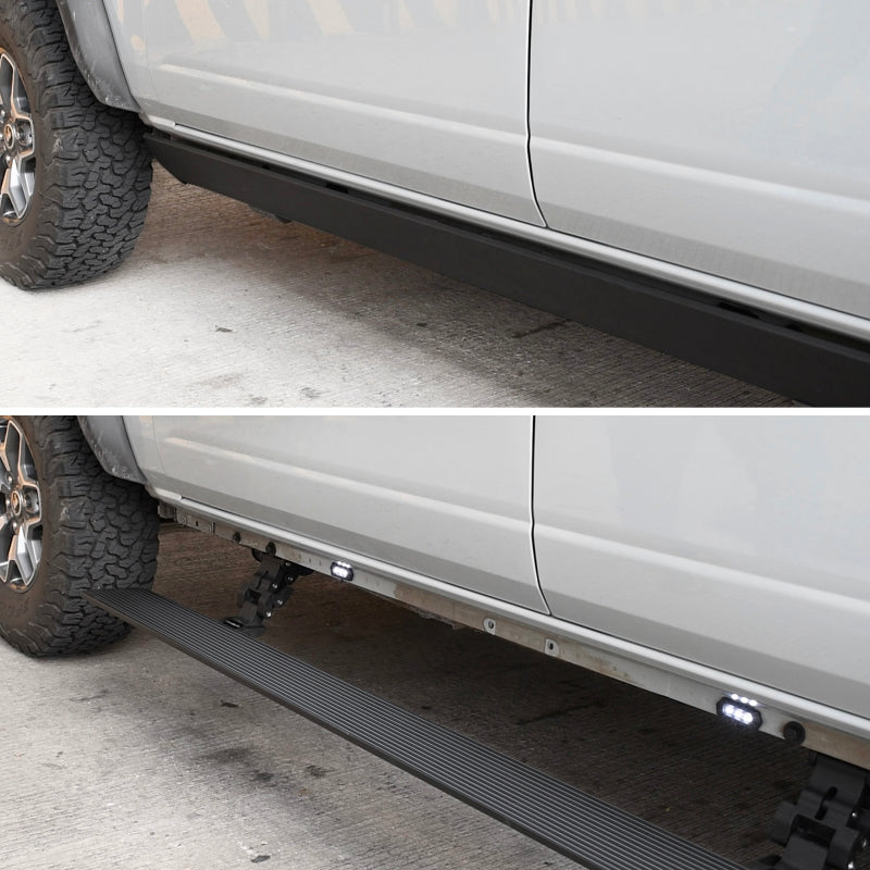 RealTruck 15-24 Ford F-150 CC 4dr VoltStep Electric Running Board Kit - Tex. Blk