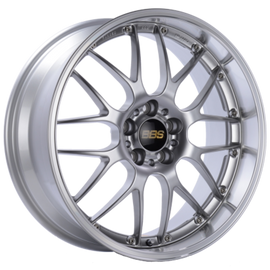 BBS RS-GT 19x9.5 5x112 ET32 Diamond Silver Center Diamond Cut Lip Wheel - 82mm PFS Required