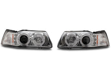 Load image into Gallery viewer, Raxiom 99-04 Ford Mustang Dual LED Halo Projector Headlights- Chrome Housing (Clear Lens)