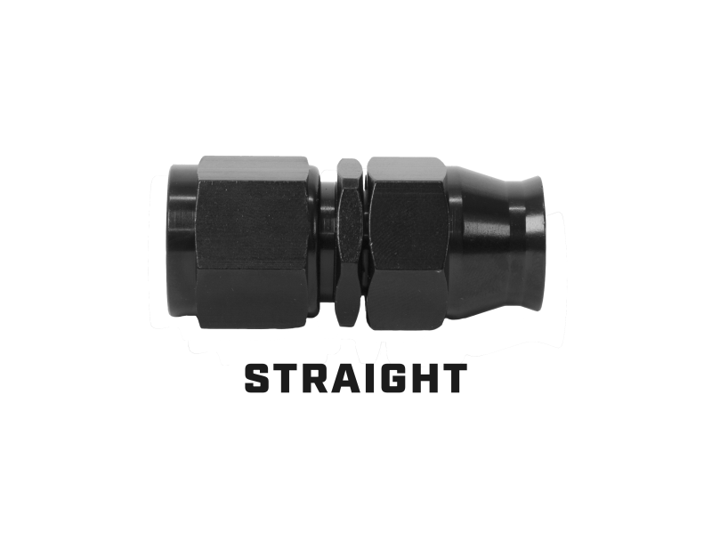 Aeromotive PTFE Hose End - AN-10 - Straight - Black Anodized