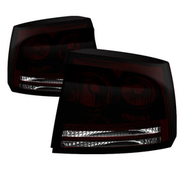 xTune Dodge Charger 05-08 OEM Style Tail Lights Dark Red ALT-JH-DC05-OE-RSM