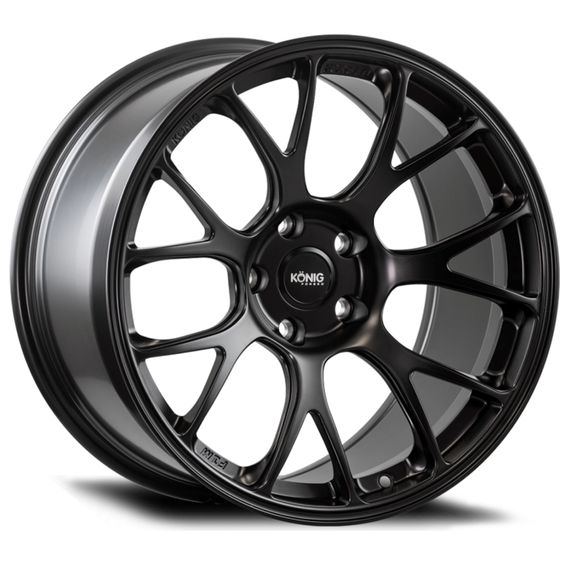 Konig Forged F1M 19X10.5 5X120.65 ET36 Satin Black Knurled Bead