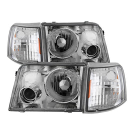 xTune Ford Ranger 93-97 Projector Headlights w/ Corner Lights Chrome PRO-JH-FR93-SET-C