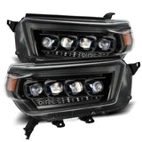 AlphaRex 10-13 Toyota 4Runner NOVA LED Proj Headlights Plank Style Alpha Black w/Seq Signal/DRL