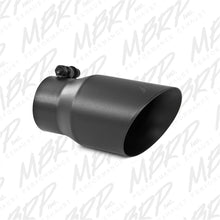 Load image into Gallery viewer, MBRP Tip 3in Round x 4in Inlet OD Dual Walled Angled Black Tip - Fits all 3in Exhausts