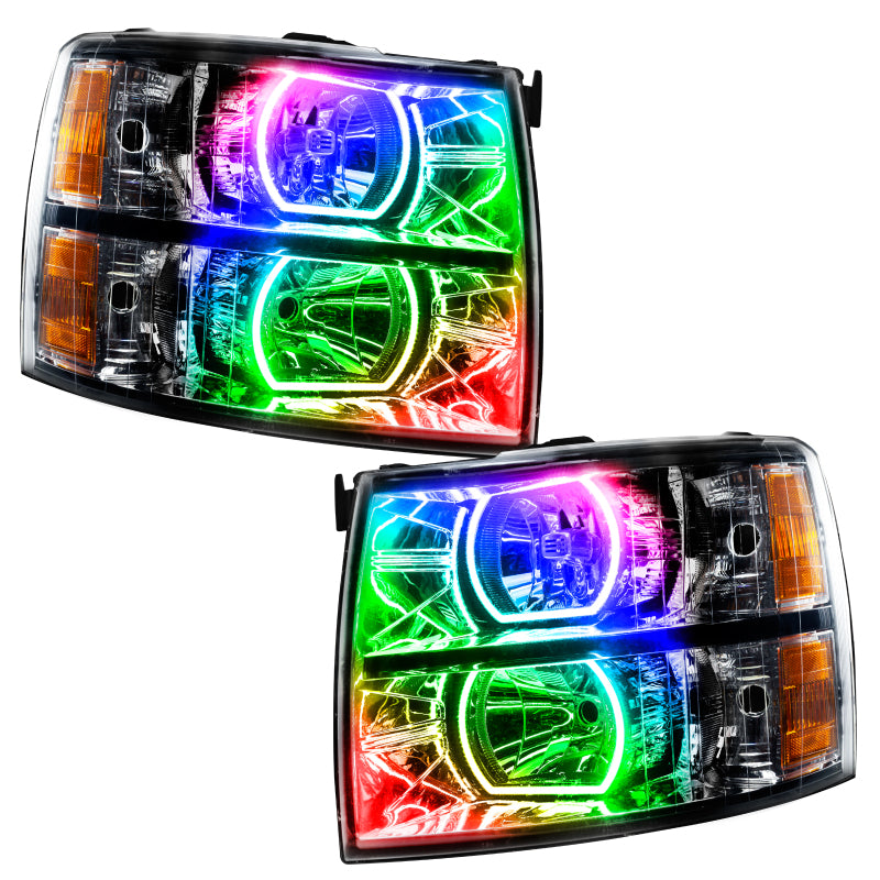 Oracle 07-13 Chevy Silverado SMD HL - Blk - Square Style - ColorSHIFT w/ 2.0 Cntrl SEE WARRANTY