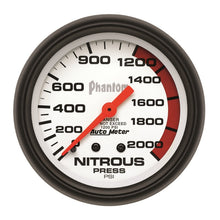 Load image into Gallery viewer, Autometer Phantom 66.7mm 0-2000 PSI Mechanical Nitrous Pressure Gauge