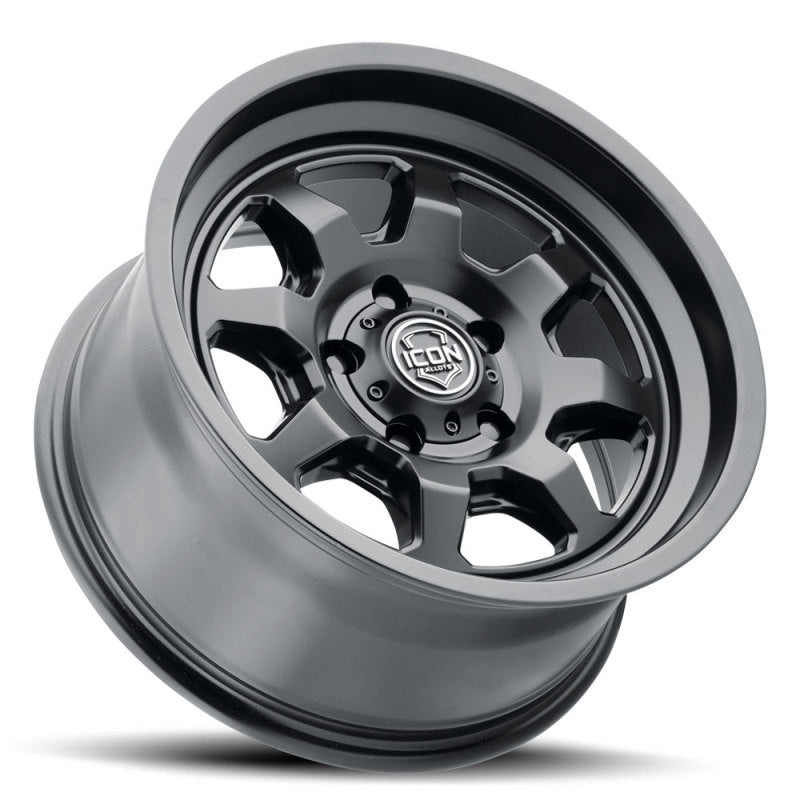 ICON Nuevo 17 X 8.5 6 X 120 0mm Offset 4.75in BS Satin Black