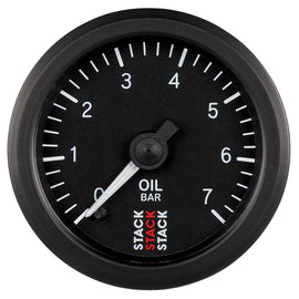 Autometer Stack 52mm 0-7 Bar M10 Male Pro Stepper Motor Oil Pressure Gauge - Black