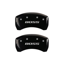 Load image into Gallery viewer, MGP Rear set 2 Caliper Covers Engraved Rear Boss Black finish silver ch