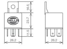 Load image into Gallery viewer, Hella Relay Mini Iso 5 Pole 24V Spdt Bkt